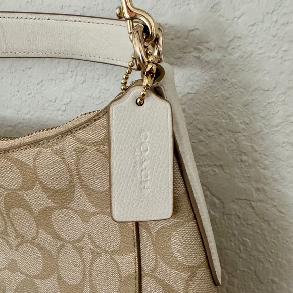 Coach Signature Logo Hobo Celeste Shoulder Bag Crossbody Purse Logo - Picture 4 of 14